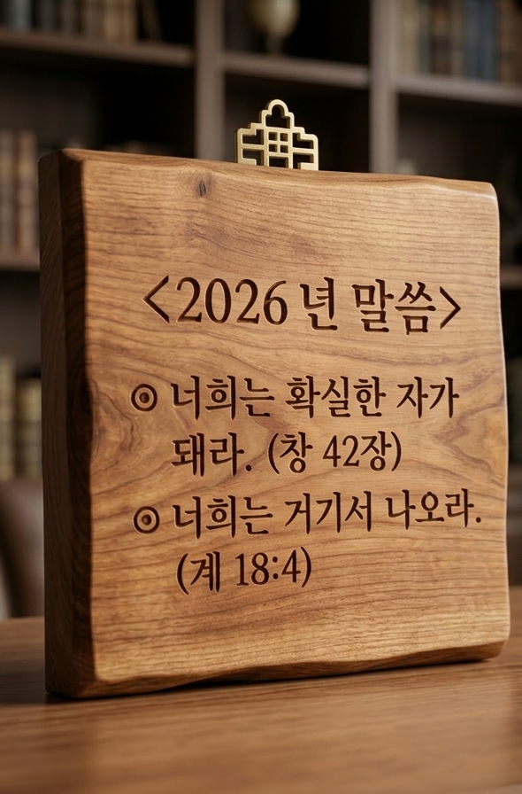 2026년 말씀 — 너희는 확실한 자가 돼라