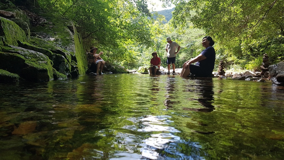 8월 9일 속리산 만수계곡 물놀이